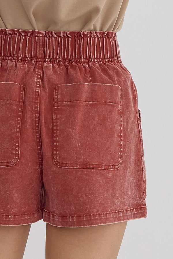 Brick Lightweight Denim Shorts