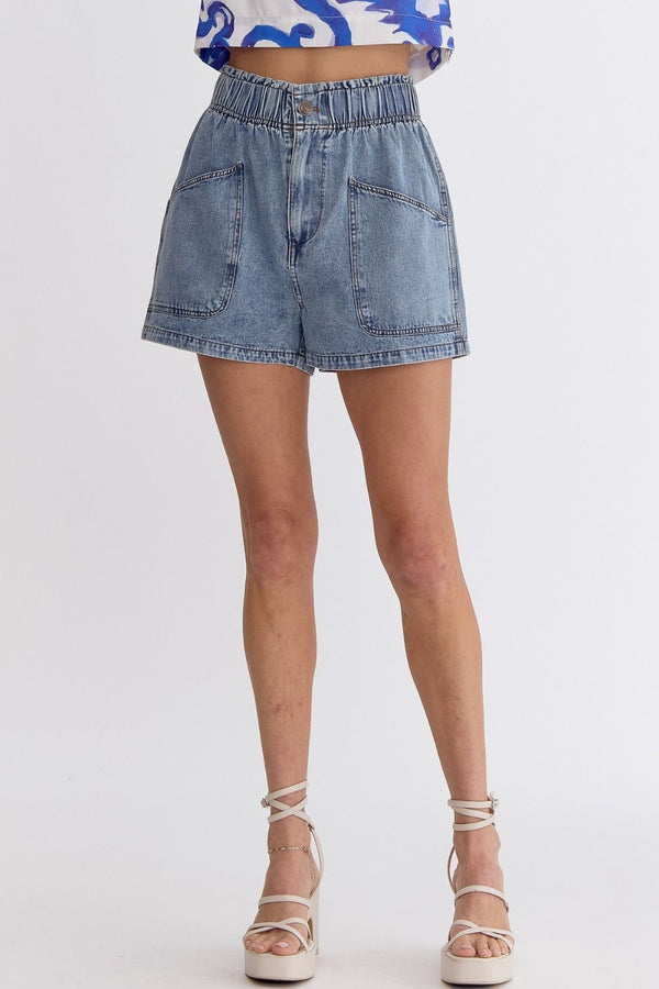 Sunny Drive Denim Lightweight Shorts