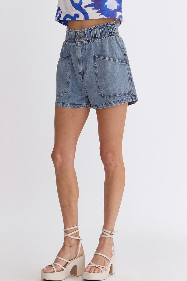 Sunny Drive Denim Lightweight Shorts