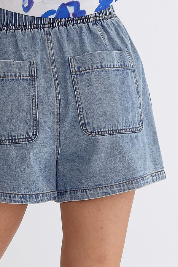 Sunny Drive Denim Lightweight Shorts