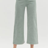 Pearl Detail Jeans - Seafoam