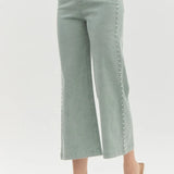 Pearl Detail Jeans - Seafoam