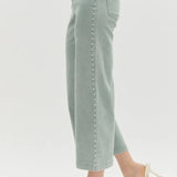 Pearl Detail Jeans - Seafoam