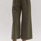 Double Bow Tie Pants - Olive