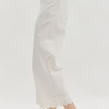 Days With You Embroidery Detail Pants - White