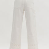 Days With You Embroidery Detail Pants - White