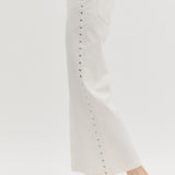 Studded White Denim