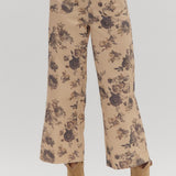Vintage Floral Pants | Taupe