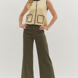 Making My Way Seam Olive Pants