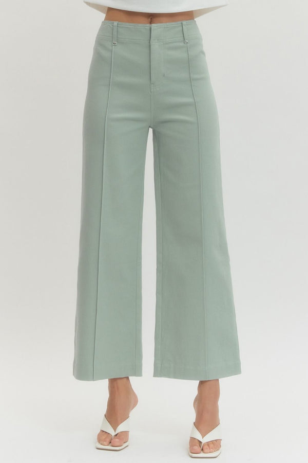 Making My Way Seam Seafoam Denim Pants