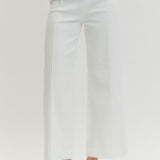 Making My Way Seam White Denim Pants