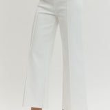 Making My Way Seam White Denim Pants
