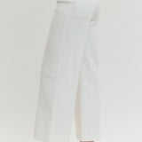 Making My Way Seam White Denim Pants