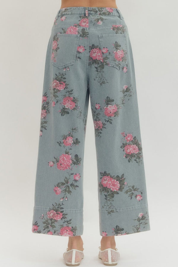 Blush Bloom Denim Pants