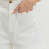 The Sweet Scallop Shorts White
