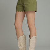 The Sweet Scallop Shorts | Olive