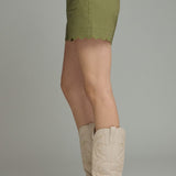 The Sweet Scallop Shorts | Olive