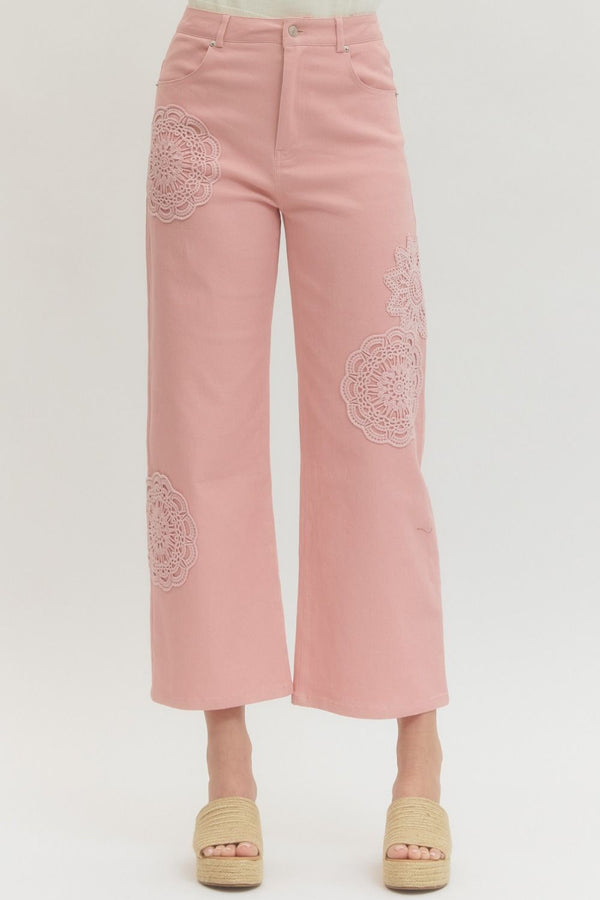 Bloom & Lace Wide Leg Pants