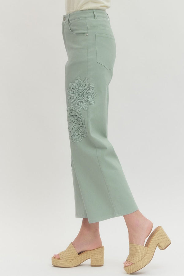 Bloom & Lace Wide Leg Pants