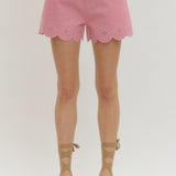The Sweet Scallop Shorts | Blush