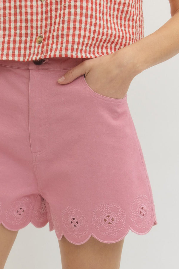 The Sweet Scallop Shorts | Blush