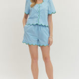 The Bluebell Scallop Top