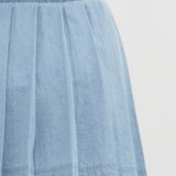 Denim Pleated Skirt