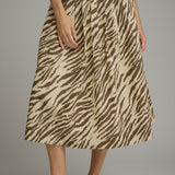 Fierce & Free Tiger Print Midi Skirt