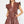 Holiday Party Faux Leather Dress - Brown