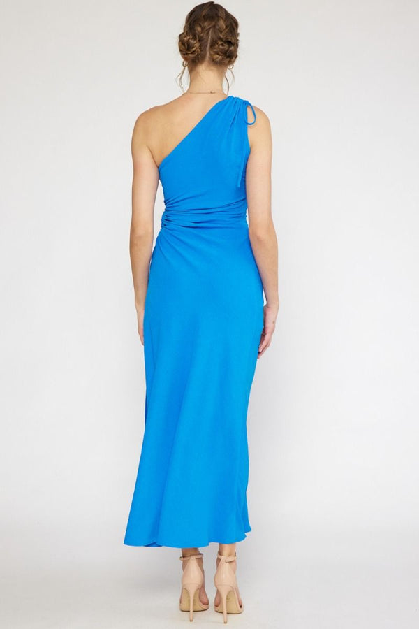 The One Wearing Blue Cut-Out Dress