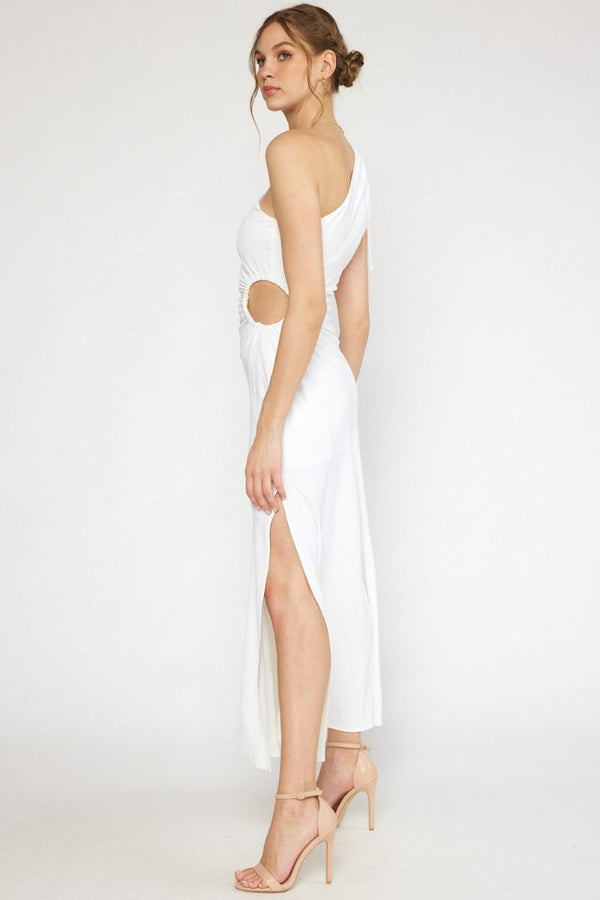 The One Wearing White Cut-Out Dress