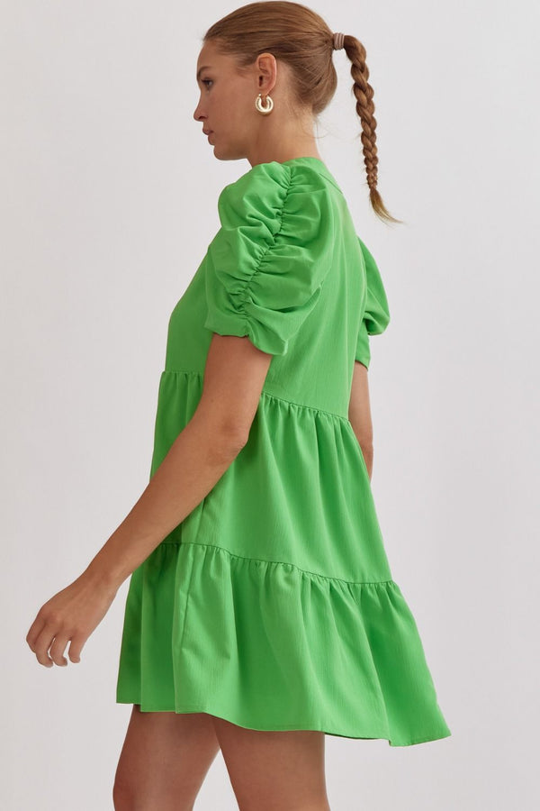Ease On By Dress - Green