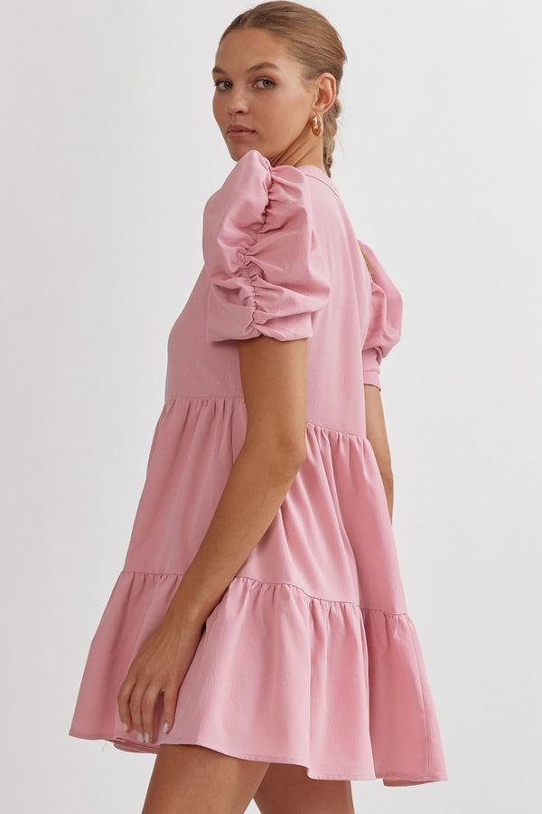 Ease On By Dress - Baby Pink