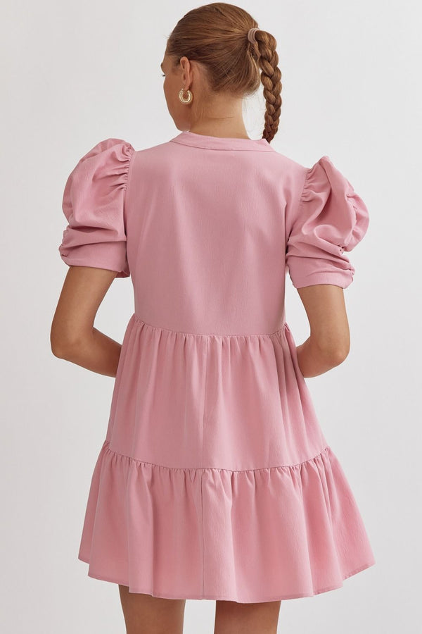 Ease On By Dress - Baby Pink
