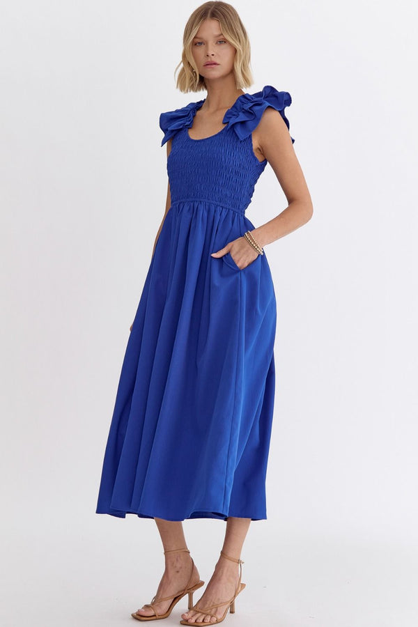 Feel the Sunshine - Blue Midi Dress