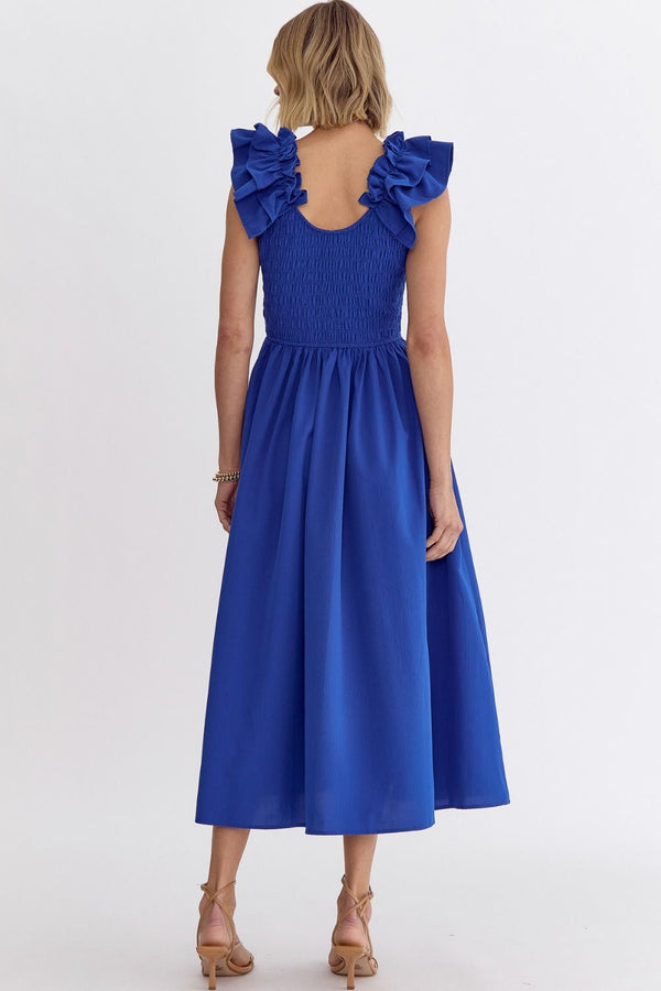 Feel the Sunshine - Blue Midi Dress