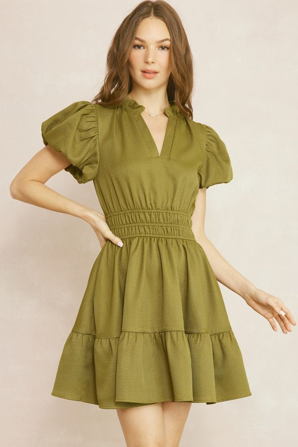 By Your Side Dress Olive