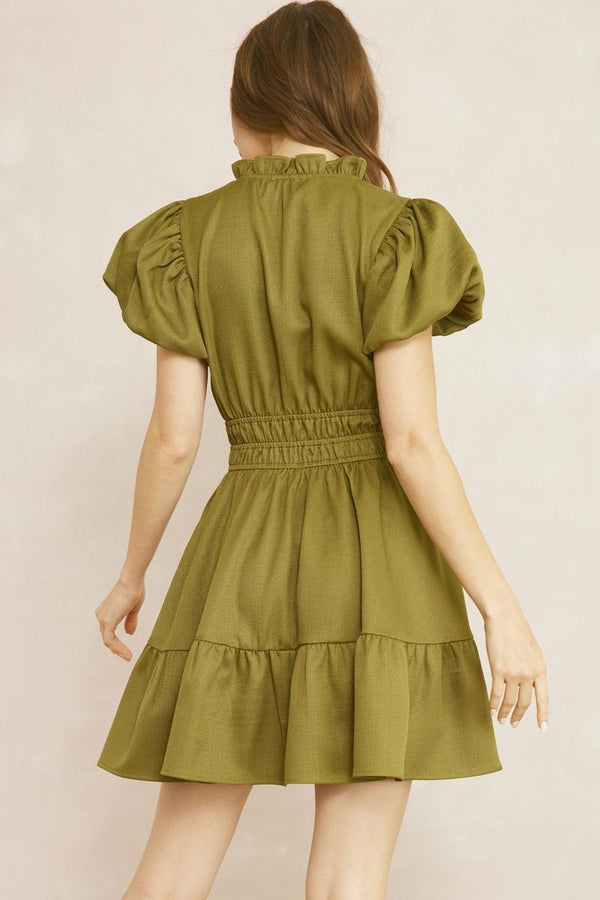 By Your Side Dress Olive