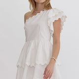 Think of Me Romper |White