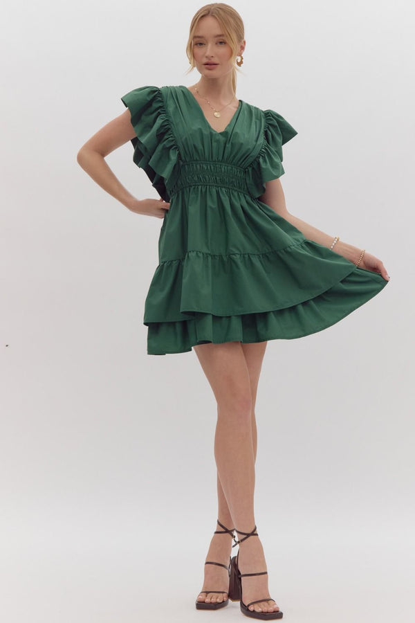 Just Might Get It Dress - Hunter Green