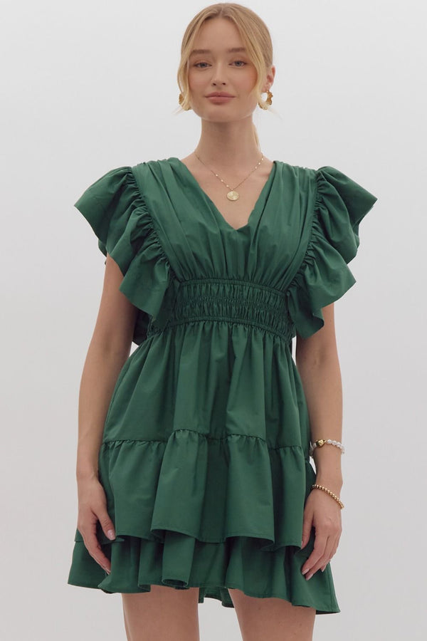 Just Might Get It Dress - Hunter Green