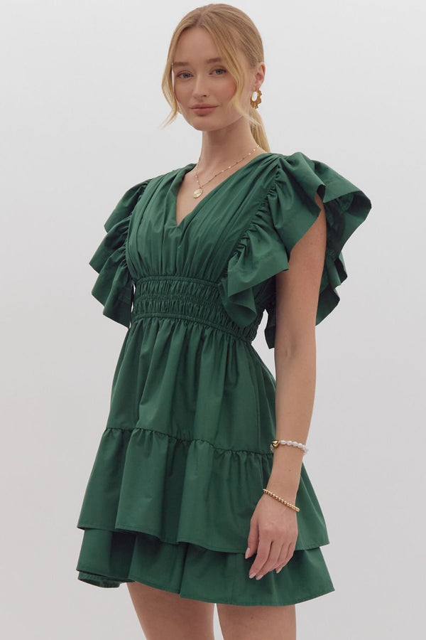 Just Might Get It Dress - Hunter Green