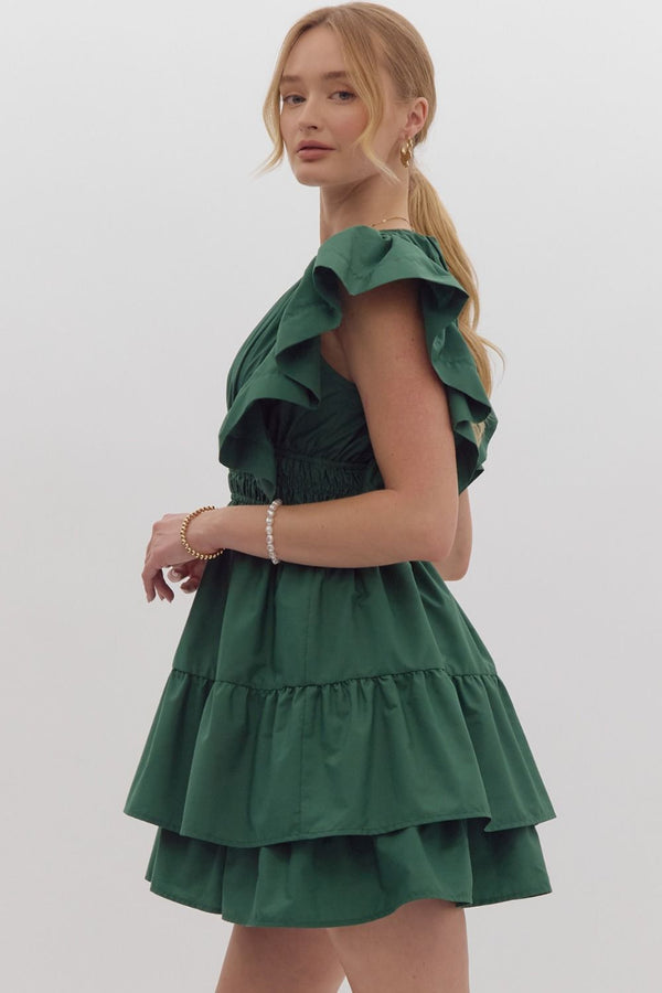 Just Might Get It Dress - Hunter Green