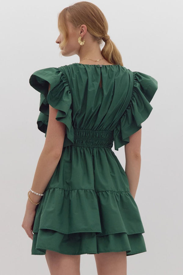 Just Might Get It Dress - Hunter Green