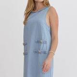 Denim Braide Detail Dress