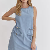 Denim Braide Detail Dress