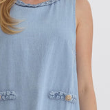 Denim Braide Detail Dress