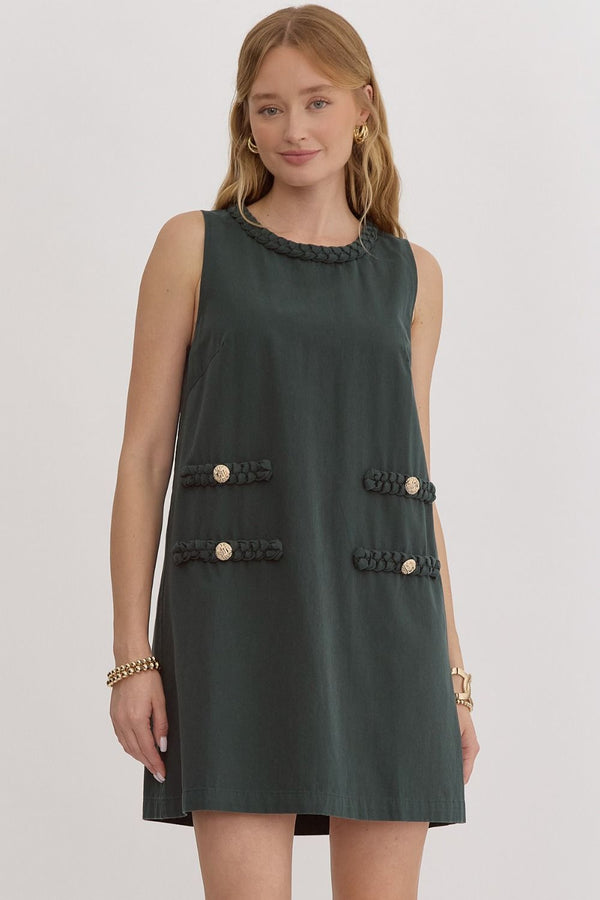 Evergreen  Braide Detail Dress