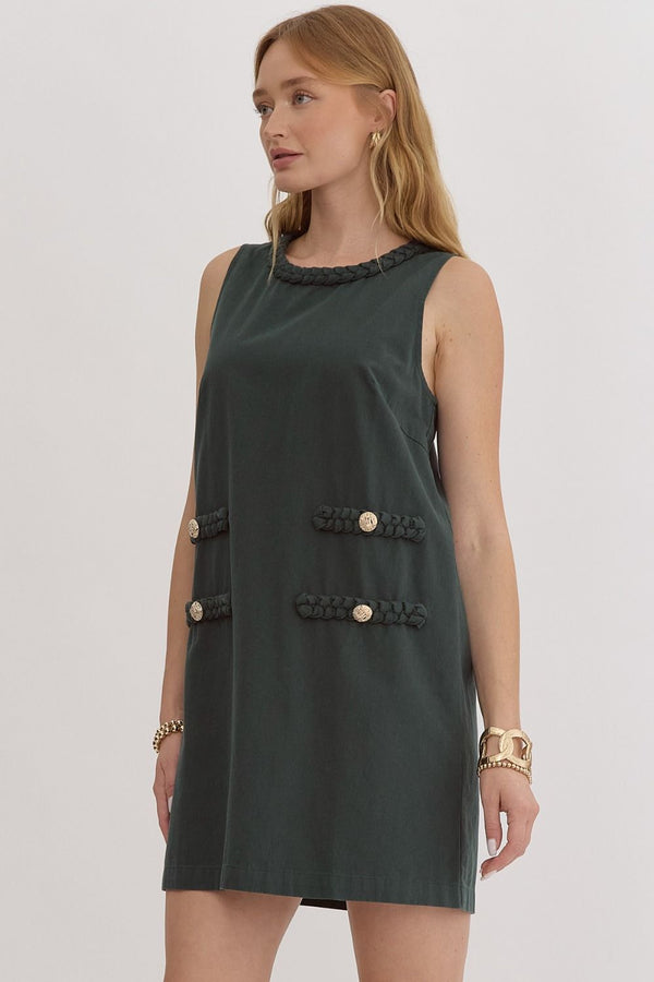 Evergreen  Braide Detail Dress