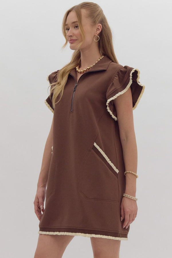 Split Second Zipper Dress - Various Colors